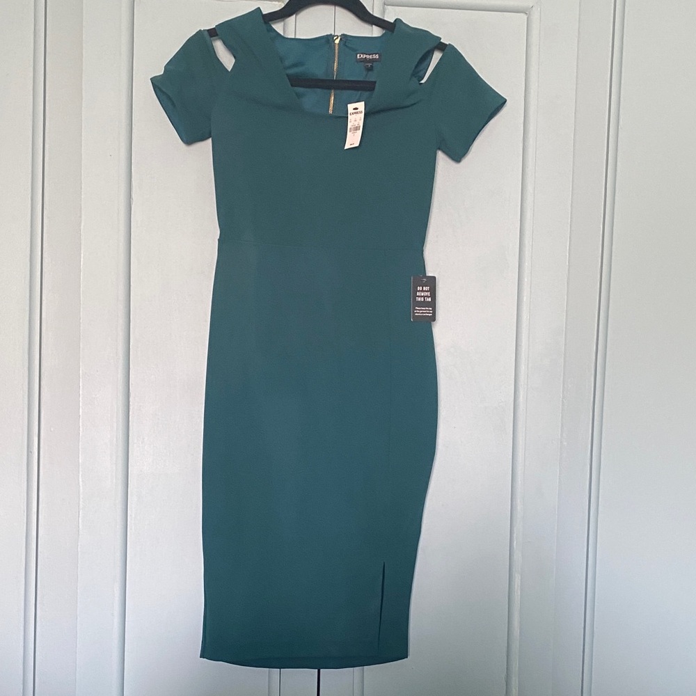 Express Teal Midi Dress